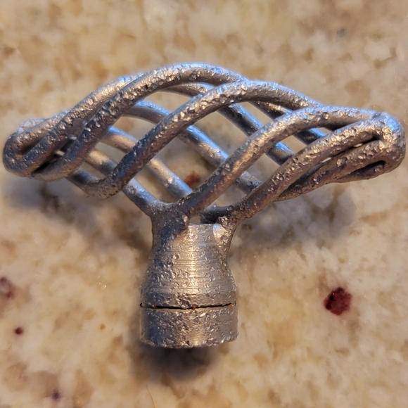 Ancient Treasures Birdcase Satin Nickel Knob - Picture 1 of 4